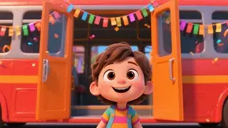 Colorful Wheels on the Bus &mdash; Let&rsquo;s Ride! | Bright Bus Song for Kids | Fun Preschool Rhyme