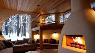 ❄️ Cozy Fireside Retreat | Crackling Fireplace 🔥 & Smooth Jazz 🎶 | 4K Relaxing Winter Ambience ☕🏡