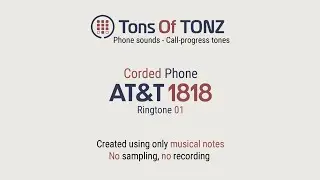 Ringtones. Corded phone AT&T 1818 series. Ringtone 1. Phone sounds. SFX. About 1 minute