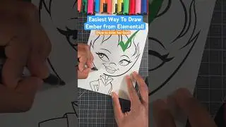 Easiest Way To Draw Ember ! 😍 Elemental Movie #art #drawing #shorts