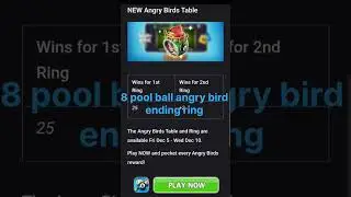 8 pool ball angry bird ending ring