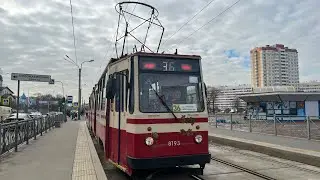 Поездка на трамвае ЛВС-86К 8193 по 36 маршруту