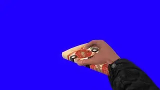 Pizza Slice in First Person [BLUE SCREEN]