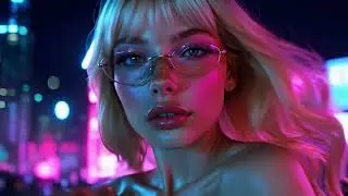 Cyberpunk girl eye zoom in