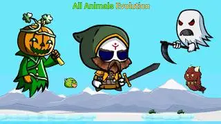 All Animals Evolution And The Viking Reaper Patrick Pumpkin And Furious Ghostly (EvoWorld.io)