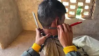 Relaxing ASMR Haircut for 54-Year-Old Man | Soothing Hair & Beard Trim Sounds