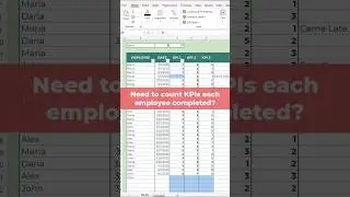 Track KPIs by employee with SUMIF &mdash; updates live! Excel tip for HR  teams  #exceltips #exceltutorial