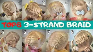 top 8 Easy & Beautiful #HairstylesForLittle girls | Braided #Hairstyles For Girls from three strands