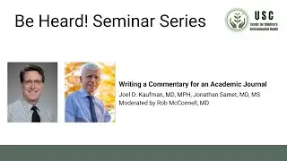 BE HEARD! Writing a commentary for an academic journal