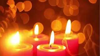 Burning candle meditation