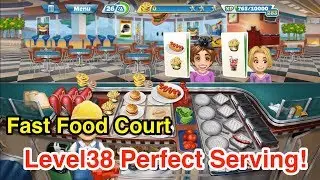 【Cooking Fever】Fast Food Court Level38 3 Stars!!