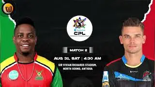 CPL 2024 : Antigua and Barbuda Falcons vs Guyana Amazon Warriors 2nd Match Predict the Winners!