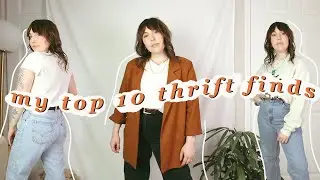 My top 10 BEST THRIFT FINDS of ALL time in 2020 // Vintage Levis, Home Decor, Blazers
