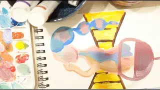 paint (and chat) with me! more practice with holbein acrylic gouache