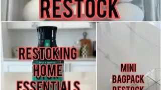 bagpack restocking /kitchen restocking /satisfying ASMR /organizing/ restore /refill /fridge restock