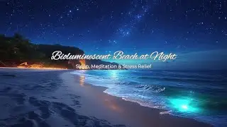 🌌 Bioluminescent Beach &ndash; Relaxing Ocean Waves & Starry Skies for Sleep, Meditation & Mindfulness 🌊