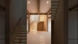 Staircase Renovation : Wood Treads & Glass Railing #shorts #staircasedesign #staircaserailing