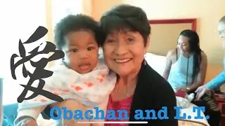 Obachan Teaches Great Grandson Japanese!! Kawaii!!!