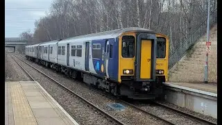 Double Northern Class 150 - 150201 & 150206 arriving at Glasshoughton (24/12/25)