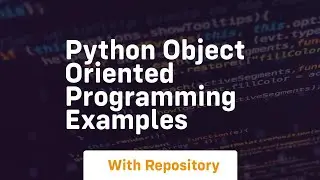 python object oriented programming examples