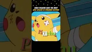 When Pikachu gave the most epic speech in Pokemon history#Pikachu #PokemonMeme #ピカチュウ #ポケモン