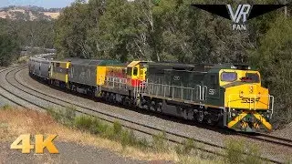 Three Freights on the North East: Australian Trains in 4K