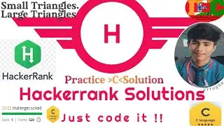Hackerrank C Programming solutions. Small Triangles , Large Triangles  #erraghu #hackerrank