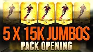 FIFA 14: 5 x 15K JUMBO Pack Opening | w/Facecam