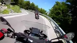 Bmw r1200 GS Adventure on enduro mode SH21 road Albania