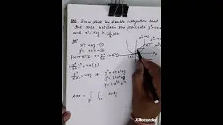 area between two parabolas   by double integrals