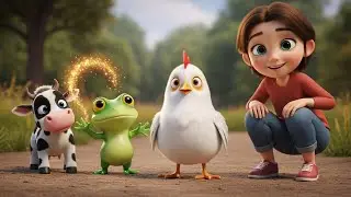 Baby Frog, Hen & Baby Cow 🐸🐔🐮 | Kids Fantasy Song | Learn Colors with Friendly Farm Friends