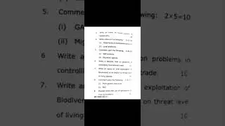 BSc biotechnology biodiversity June 2022 #ccsu #previousyearquestions #bscbiotechnology #bscbiology