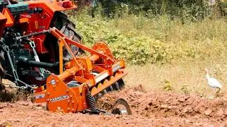 FARMKING Rotary Disc Harrow Turns Grassland & Residue into Fine Tilled Soil