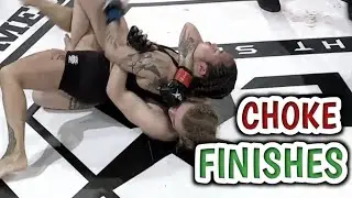 Women's Rear Naked Choke Finishes In MMA