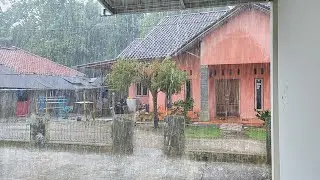 Village Rain Evening Ambience | Soothing Rural Atmosphere for Relaxation Stress Relief Calm