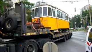 Budapest twin set tram back from Bradford - extended - A 2576+2577-es ikerkocsi - Stra&szlig;enbahn
