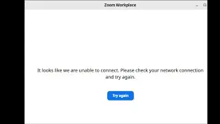 Zoom - It looks we are unable to connect - please check your network connection and try again