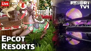🔴Live: Christmas at the Epcot Resorts 2021 - Walt Disney World Live Stream