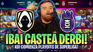 IBAI CASTEA EL DERBI DE KOI EN PLAYOFFS! | KOI vs HERETICS GAME 1 PLAYOFFS SUPERLIGA VERANO 2023 LVP