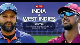 West Indies VS India - 4th T20 Match Live Cricket 22