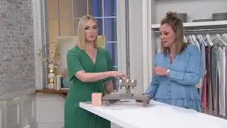 Diamonique Curb Link Rectangular Face Watch, Stainless Steel on QVC