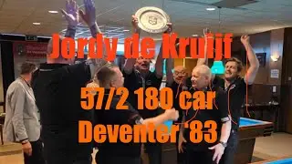 Final Cadre Cup 57/2 Jordy de Kruijf 180 car! Deventer ‘83 Kampioen van Nederland 🏆🥇 kijk en 🆎