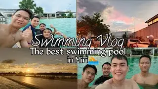 📍Swimming pool Vlog🏊🥂-The best Swimming pool in Miri..