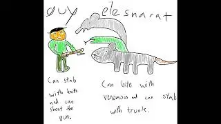 Made up picture:guy with creature