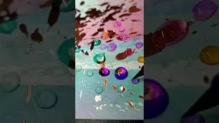Beautiful water drops effect 🥰 #art #satisfying #shorts