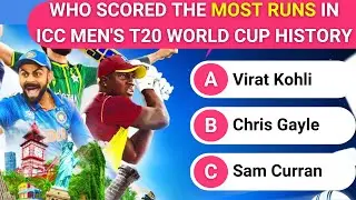Ultimate ICC Men's T20 World Cup Quiz 🏏| Test Your Cricket Knowledge 🏆
