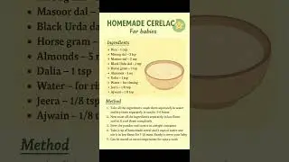 Homemade Cerelac in 1 Minute 🍼| Healthy Baby Food Recipe| No Sugar, No Preservatives 👶✨ #blw #baby
