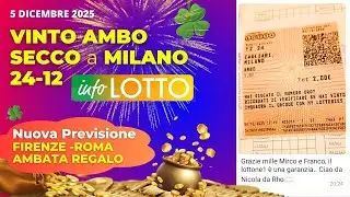 🔥 Lotto Amico diretta 05/12/2025 | AMBATA in REGALO + Nuova Previsione: FIRENZE - ROMA