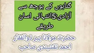 گناہوں کے بوجھ سے آزادی کے 5 انتہائی آسان طریقےحضرت مولانا پیر ذوالفقار احمد نقشبندی صاحب 