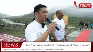 9th International Yoga day was celebrated at the height of 5500 mtrs  at Bumla pass, Tawang